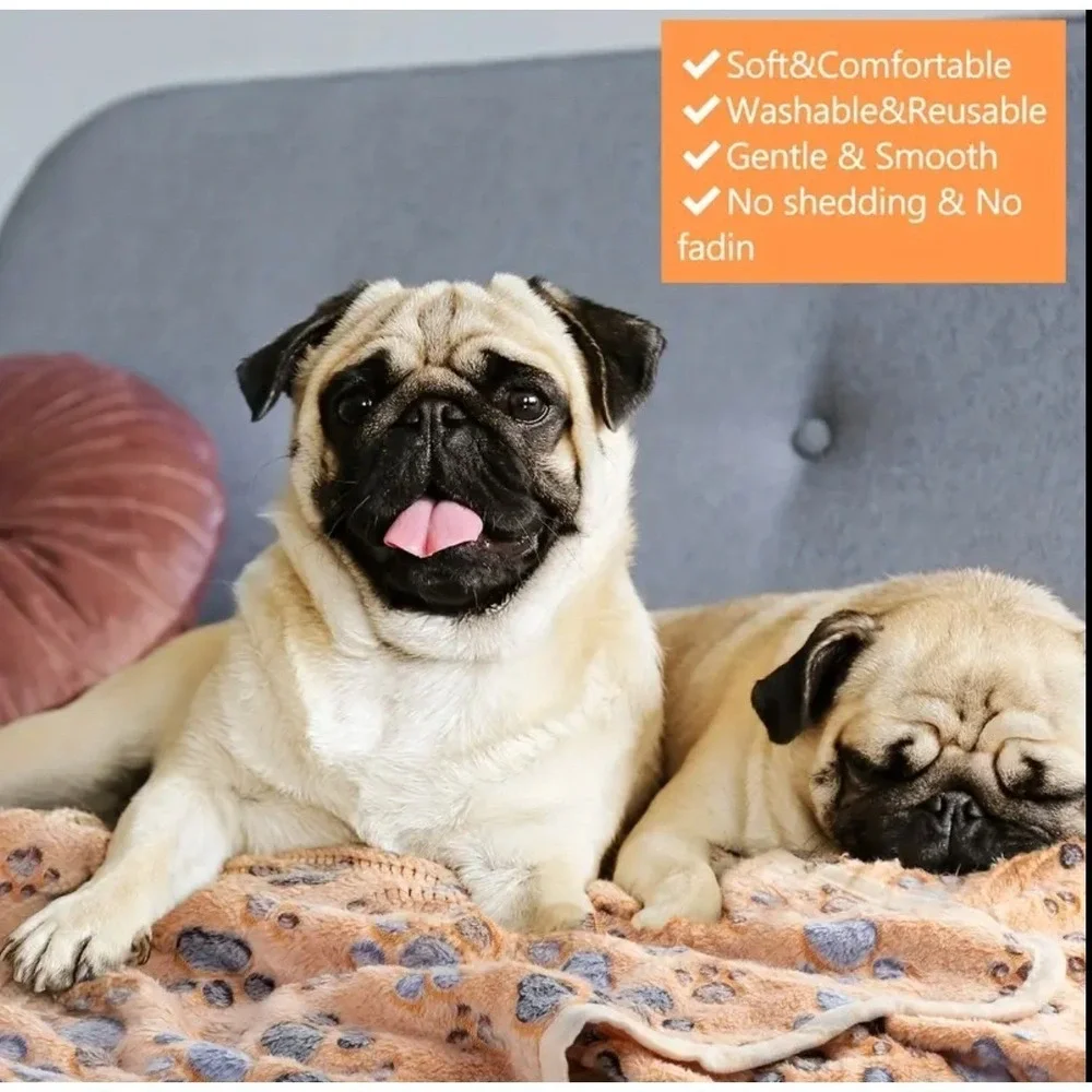 Manta suave y cálida‎ de franela polar para mascotas gatos y perros PEQUEÑA 4